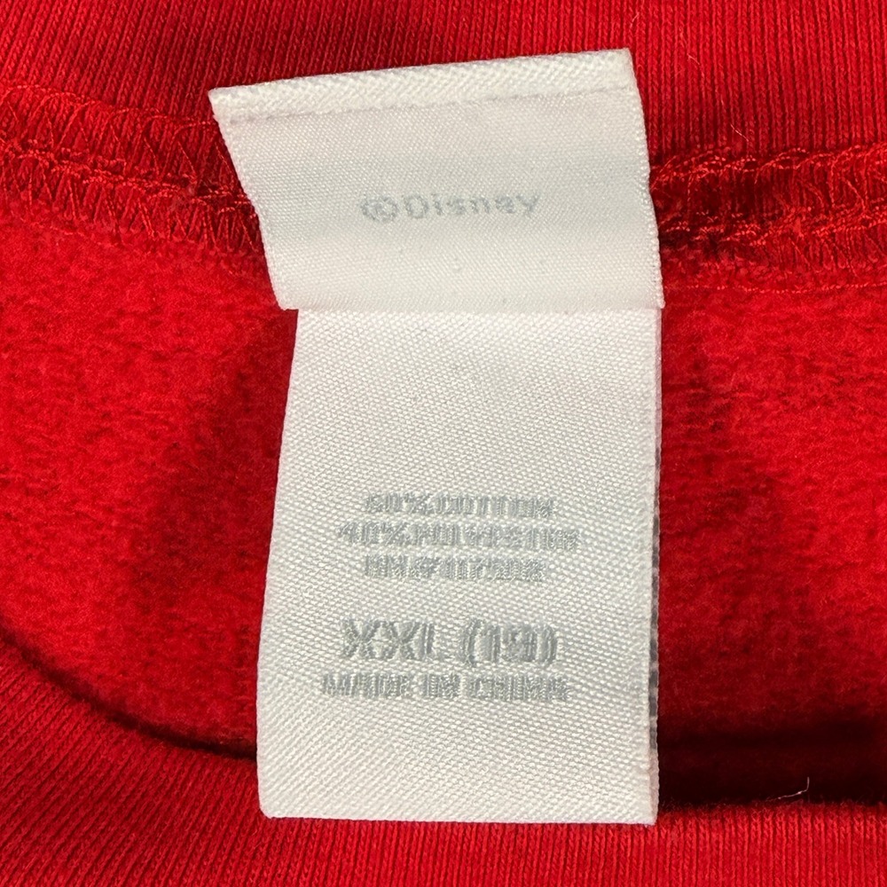 Disney Mickey Mouse Graphic Sweatshirt XXL 18 Red Peeking Mickey Cotton Blend - Picture 4 of 13